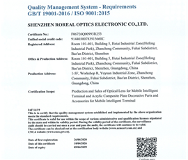 ISO9001：2015 -质量管理体系